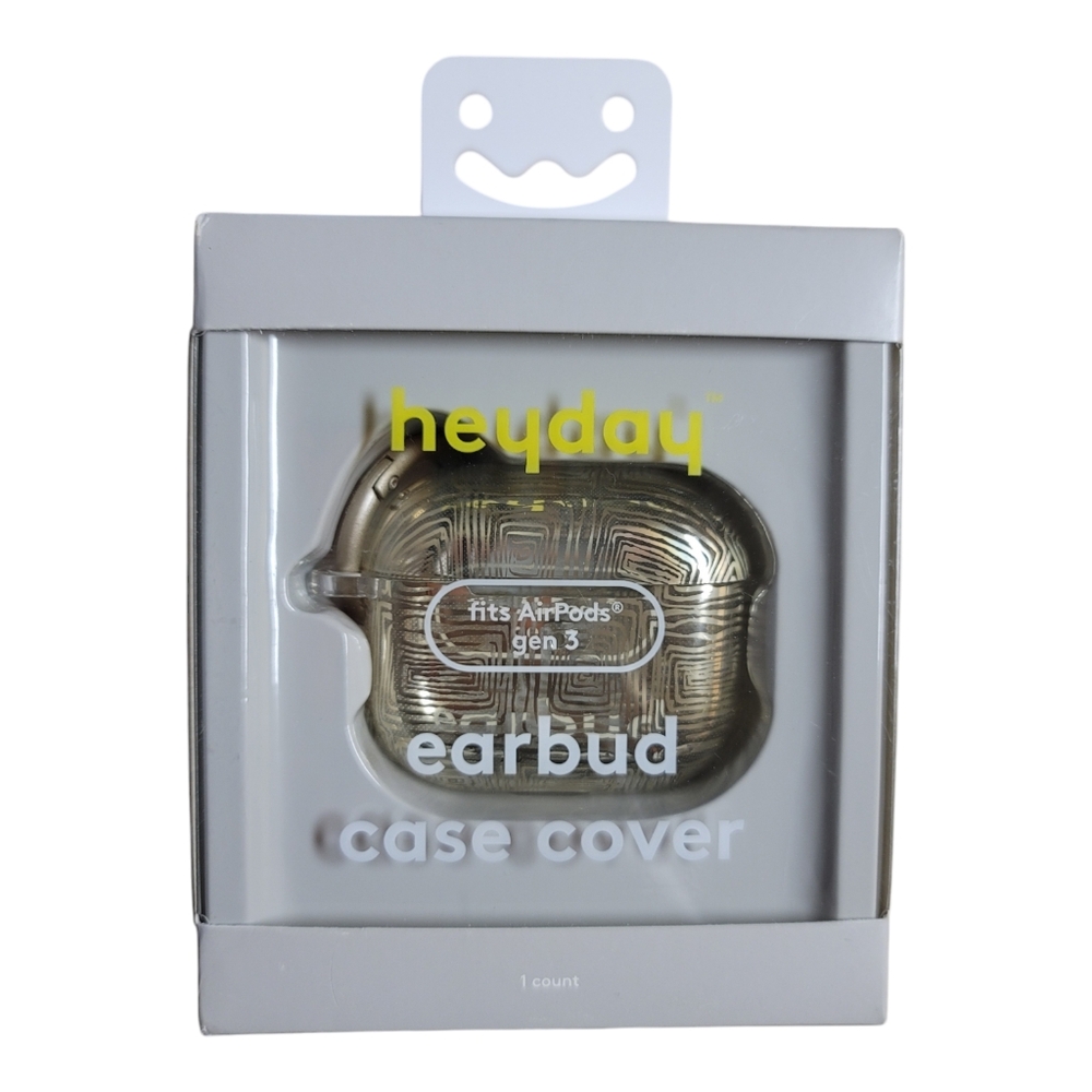 heyday Apple AirPods (3 Generation) Gold Hard Earbud Case with Carabiner Clip - Picture 8 of 8